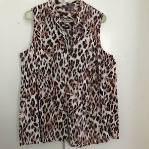 Animal Leopard Cheetah Print Top